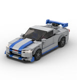 Modular Sports Car, Assembled Building Blocks Model