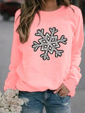 Christmas Creative Letter Print Crew Neck Sweatshirt for Women