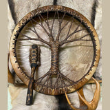 Tree of Life Siberian Drum, Handmade Finish Crafts Shaman Gift