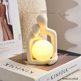 Scandinavian Abstract Figure, Art Lovers Ornaments, Night Light