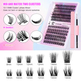 False Eyelash Set with Single Cluster, Natural Eyelashes