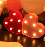 Luminous LED Letter Number Night Light, English Alphabet Number Battery Lamp, Romantic Wedding Christmas Party Decoration