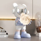 Desktop Space Bear Decoration, Moon Night Light Home Decor