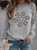 Christmas Creative Letter Print Crew Neck Sweatshirt for Women