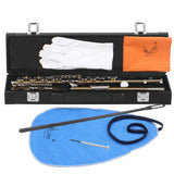 16 Holes Flute C Key White Copper Tube Body Leather Box, Suitable for Beginners Grading Performance