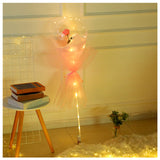 LED Luminous Balloon Rose Bouquet, Transparent Bobo Ball Rose