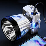 Power Bank Headlamp, Long Range LED Mining Light, Electric Display Fishing Light