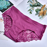 French Rim Free Lace Antibacterial Ice Silk Briefs