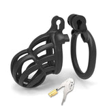 Black Chastity Lock, Breathable Men's Cobra Curve Ring