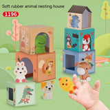 DIY Soft Rubber Finger Toys, Animal Matching House Accessories