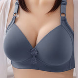 Large Size Thin Smooth Bra, Wireless Push Up Breasted Women's Underwear