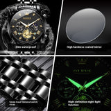 Multifunctional Waterproof Luminous Quartz Watch