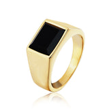 Men's Titanium Steel Ring with Simple Personality, Trendy Jewelry