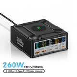 Gallium Nitride Charger, PD Fast Charge USB 30 Multi-port Mobile Phone Charger