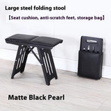 Heavy-duty Folding Home Stool with Extra Thick Metal Base – Durable Compact Seating