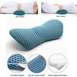 Lumbar Support Pillow for Side Sleepers and Pregnancy – Ergonomic Back Support Cushion for Chair and Car Seat