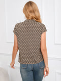 French Style Temperament Temperament Contrast Color Short-sleeved Shirt Women's Blouse