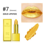 Velvet Matte, Non-stick, No Fade, Fashionable Shiny Gold Cup Powder Lipstick