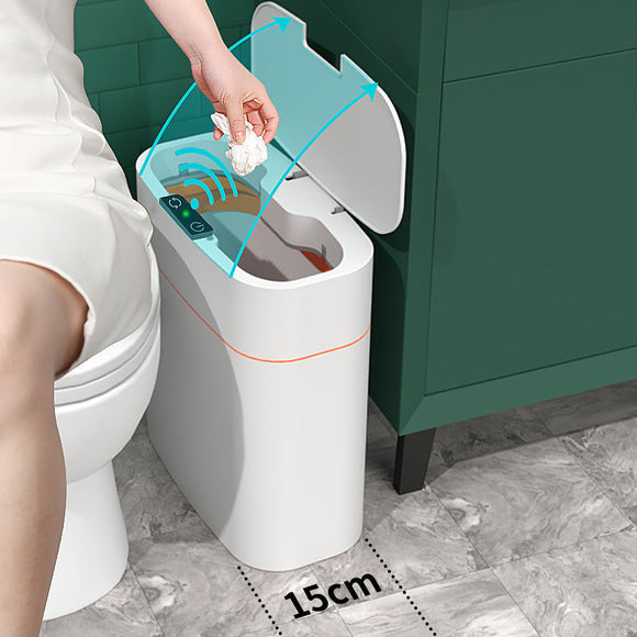Smart Trash Can with Lid for Bedroom and Living Room, Kitchen Storage Box Trash Can, Induction Small Car Box, Automatic Smart Dustbin for Bathrooms