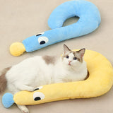 Dog Cat Sleeping Moon Pillow, Plush Cushion, Pet Products