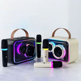 Bluetooth-compatible Speaker, Colorful RGB Portable Karaoke Wireless Stereo