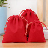 Flannel Jewelry Empty Packaging Bag with Drawstring Closure Pouch (Pack of 2)
