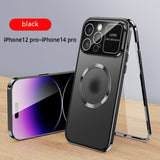 Double-sided Magnetic Glass Phone Case, Full Protection Cover