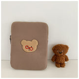 Compatible with Apple, Wind Girls' Tablet Bear Bag, Student's Korean Version IPad Pouch