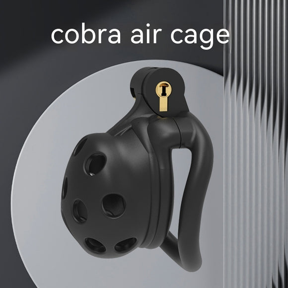 Cobra Air Cage, Men's Breathable Chastity Lock, Lightweight Porous Catheter Device