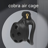 Cobra Air Cage, Men's Breathable Chastity Lock, Lightweight Porous Catheter Device