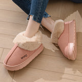 Cozy Plush Soft Slippers Shoes for Women, Non-slip Platform Shoes with Faux Fur Lining, Mute Sole and Comfortable Fit for Indoor Wear