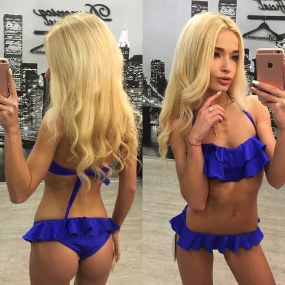 Push-up Small Size Ruffled Swimsuit