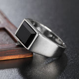Men's Titanium Steel Ring with Simple Personality, Trendy Jewelry