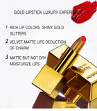 Velvet Matte, Non-stick, No Fade, Fashionable Shiny Gold Cup Powder Lipstick