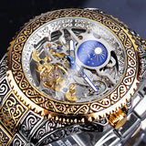 Forsining Skeleton Carved Tourbillon, Mechanical Luxury Men's Wristwatch