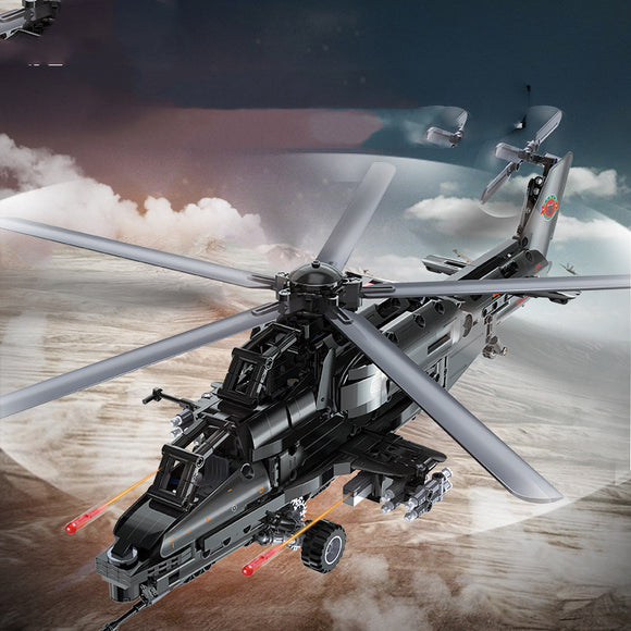 Double Eagle Click C61005 Wuzhi 10 Helicopter Building Blocks, Remote Control Machinery Group, Small Particle Assembled Model Toy