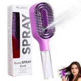 One-click Spray Hair Brush – Anti-frizz Detangling Comb with Water Mist