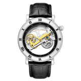 Stainless Steel Band, 3D Skeleton Automatic Mechanical Men’s Watch