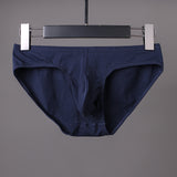 Men’s Low Waist Cotton Briefs with U Pouch – Soft Stretch Triangle Underwear for Daily Comfort (Pack of 2)
