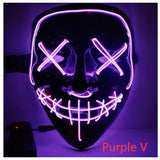 Black V Halloveen Horror Glowing Mask
