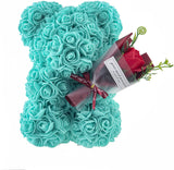Rose Bear, Preserved Fake Flower, Valentine's Day, Birthday Present