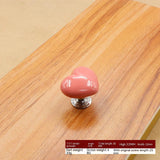 Wardrobe Drawer Cabinet Door, Color Heart-shaped Ceramic Handle