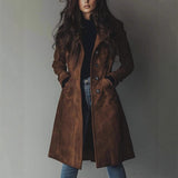 Women’s Long Trench Coat in Western Style for Fall & Winter