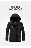 Winter New Warm Casual Men's Cotton Coat, Thick Long Hair Fur Collar Jacket