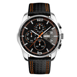 Leather Quartz Sports Watch