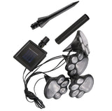 Outdoor 4 LED Animal Paw, Solar Energy Sensor Panel, Camp Tent Fishing Garden Lighting Portable Lamp