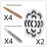 False Eyelashes, Self-adhesive Multicolor Eyeliner