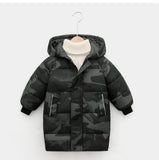 Kids' Heavy Winter Puffer Jacket – Cozy Hooded Outerwear for Children