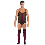 Men's Jacquard Underwear + One-piece Stockings