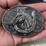 Bullhead Animal Knife, Denim Hip Hop Skateboard, Buckle Belt (Leather Belt not Included)